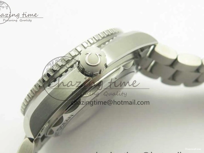 0420 Planet Ocean 43.5mm SS VSF 1:1 Best Edition Black Orange Bezel Black Dial on SS Bracelet A8900 Super Clone Breathable 8003